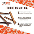 FOODIEPAWS 4 Inch Bully Sticks for Dogs, 1 lb Bulk Pack | All Natural Grass-Fed Beef Pizzle | Rawhide-Free, Odor-Free & Fully Digestible Chews | Dental Treats for Puppies & Small Dogs