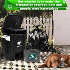 Dog Waste Bags for 15L Dog Poop Trash Can, 5 Pack Rolls Totaling 100 Bags, Black, Unscented