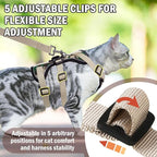 PUPTECK Cat Harness and Leash Set Escape Proof for Walking, Breathable Mash Vest Adjustable Harness for Cats Puppy Small Animals, Reflective at Night, Camouflage Medium