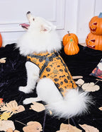 Aiboria Dog Jackets Windproof Outfit Coat Dog Vest Harness Puppy Warm Jacket Halloween Orange S