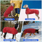 MIGOHI Dog Jacket,3XL Dog Coat Winter,Reflective Fleece Jacket Vest for Large Dogs,Adjustable Winter Coats for Dogs,Pet Coat for Chilly Cold Weather,German Shepherd,Red