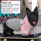 KYEESE Dog Hoodie Stretchy Pet Sweatshirt Warm Dog Clothes for Large Dogs Soft Pets Sweater with Leash Hole Pet Clothes with Drawstring Comfort Dogs Winter Coat Pets Coat for Cold Weather