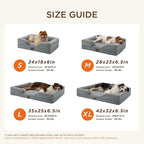 Bedsure Self Warming Orthopedic Dog Beds Large Sized Dog - Washable Large Dogs Bed Waterproof, Big Comfort Dogs Couch Sofa with Removable Cover, Supportive Foam Pet Bed with Nonskid Bottom, Brown