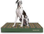 The Dog’s Bed Orthopedic Memory Foam Dog Bed, XXL Green Tartan, Pain Relief for Arthritis, Hip & Elbow Dysplasia, Post Surgery, Lameness, Supportive, Calming, Waterproof Washable Cover