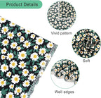 E-Clover Dog Bandanas & Matching Scrunchie Set Girl Dog Scarf Bibs with Bow Scrunchie for Medium Large Dogs Pet Owner Gifts Flower Black