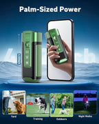 Dog Bark Deterrent Devices-Ultrasonic Anti Barking Device with 50ft Range, Rechargeable No Barking for Own or Neighbor's Dogs, Portable Safe for Pets/Humans, Green