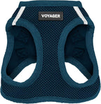 Best Pet Supplies Voyager Step-in Air Harness - All Weather Mesh, Reflective, No Pull Harness for Dogs, Cats - Secure with Hook & Loop Fastener, Buckle, Double D-Rings - Blue, S