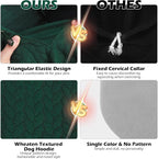 EXPAWLORER Textured Cable Knit Basic Dog Hoodie, Elevated Style Dog Sweater with Leash Hole and Pocket, Soft and Warm Pet Winter Coat, Cold Weather Clothes for Small Medium Large Dogs,Dark Green M