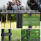 Oranland 6x4x6FT Outdoor Dog Kennel, Heavy Duty Welded Wire Steel Dog kennels with Secure Lock for Outside, Dog Pen with Waterproof Roof Cover and 2 Rotating Dog Bowls
