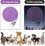 Rypet Reflective Cat Long Leash - 50 FT Escape Proof Walking Leads Yard Long Leash Durable Safe Personalized Extender Leash Traning Play Outdoor for Kitten, Puppy, Rabbit and Small Animals(Purple-L)