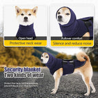 Dog Anxiety Vest,Pet Calming Hoodie Breathable Dog Anti-Anxiety Jacket for Thunder Fireworks and Separation,Blue XXL