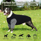 2 Pack X-Large Dog Shirts - Breathable Lightweight Basic Tees, Durable Moisture-Wicking Clothes for Beagle, Bullmastiff, Sleep Hot Summer Day Outdoor Activities, Travel, Seaside, GreyBlack