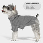 cyeollo Turtleneck Dog Sweater Knitted Cable Sweaters with Leash Hole Winter Pet Clothes Pet Small Dog Sweaters, Grey XL