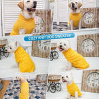 Mihachi Turtleneck Dog Sweater - Winter Coat Apparel Classic Cable Knit Clothes with Leash Hole for Cold Weather, Ideal Gift for Pet in New Year