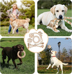 PetiFine Chew Toys for Dogs 4 Pack, Dog Rope Toy for Aggressive Chewers, Interactive Rope Ball Natural Cotton, Dog Tug of War Toy for Teeth Cleaning