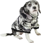 PET LIFE Classic Metallic Fashion Pet Dog Coat Jacket Parka w/ 3M Insulation and Removable Hood, X-Small, Deer Pattern