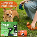 Pet N Pet 1080 Counts Orange Poop Bags for Dogs, 41% Plant Based & 59% PE Extra Thick Dog Poop Bags Rolls, 9" x 13", Unscented Pet Waste Bag