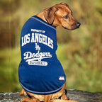 MLB LA Dodgers Dog T-Shirt, X-Small. - Licensed Shirt for Pets Team Colored with Team Logos. - Premium Stretchable Materials for The Comfort of Your Dog & cat.