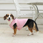 Fleece Lining Dog Hoodie with Harness Built in,Extra Warm Small Dog Jacket in Winter Puppy Coats with Drawstring Hooded,Light Pink S