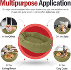 Majestic Pet 40 Inch Suede Calming Dog Bed Washable 40x29x9 (Inch) – Cozy Soft Round Donut Dog Bed with Spine Support for Dogs to Rest Their Head - Pet Bed Large – Sage (2025)