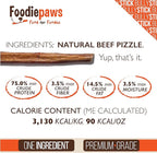 FOODIEPAWS 6 Inch Jumbo Bully Sticks for Dogs, 20 Pack | All Natural, Grass-Fed Beef Pizzle | Rawhide-Free, Odor-Free, Fully Digestible & Long Lasting Dog Chews | For Large Breeds & Aggressive Chewers