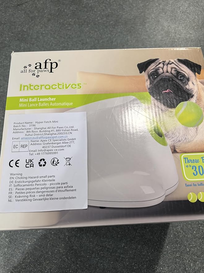 ALL FOR PAWS Original Dog Automatic Ball Launcher for Small and Medium Dogs, Interactive Dog Tennis Ball Throwing Machine, Enrichment Mental Stimulation Toys, Reduce Boredom & Stress