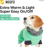 Dog Slip-on Winter Coat, Warm,Lightweight, Adjustable and Easy to Wear for Cold Weather | Waterproof & Windproof Padded Dog Winter Jacket (Glacier Grey, S)