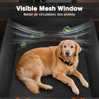 FURTIME Large Dog Car Seat, Upgraded PU Leather Back Seat Extender with Hard Bottom, Waterproof Pet Car Seat Cover for Medium Sized Dog, Pet Hammock for Cars, SUVs, Trucks