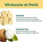 Wholesome Pride Banana Bites Dog Treats, 2 Ingredients – Bananas & Coconut Oil, Grain-Free, 16oz