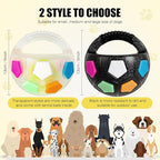 Dog Toy Ball with Handle, Toss and Fetch Play, Interactive Ball for Dogs Playing, Squeaky Floating (Transparent)