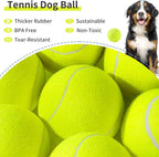 susu & wuwu Large Tennis Ball for Dogs 4 Inch Big Tennis Ball for Dog,Outdoor Play Toy for Small, Medium,Large Dogs Pet Birthday Gift (2 Pack)