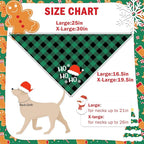 SCENEREAL Christmas Dog Bandanas 2 Pack, Puppy Snowman Xmas Triangle Bibs Handkerchief, Reversible Holiday Dog Bandana for Boy and Girl, Premium Pet Scarf for Small Medium Large Dogs XL