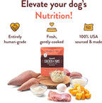 Portland Pet Food Company Fresh Dog Food Pouches - Human-Grade Toppers Wet Pet Meal & Mixers - Gluten-Free Limited Ingredient Tuxedo’s Chicken & Yams - Large & Small Breed Puppy & Senior Dogs - 5 Pack