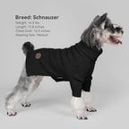 cyeollo Fleece Dog Sweaters for Medium Dogs Male, Stretchy Warm Turtleneck Doggy Clothes for Fall Winter Pullover Doggie Jacket Boy Thermal Knit Pet Apparel with Sleeves, Black XL