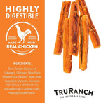 TRURANCH Collagen Rolls - 6" Collagen Rolls for Dogs - Long Lasting Healthy Joint Support Dog Treat - Rawhide Alternative - Skin & Coat Health - Made with Real Chicken, 1 Bag, 4 Count