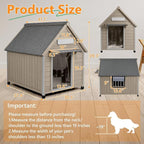 Large Dog House Indoor Outdoor with Window, Doghouse Kennel Shelter with Anti-Chewing Iron Frame for Medium to Small Dogs, Easy Assemble(37.4" W*30.5" L*39.3" H)