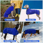 MIGOHI Dog Coat,Dog Jacket Waterproof,Winter Coat Windproof,XXL Fleece Jacket for Dogs Boy Girl,Cold Weather Coats for Dogs Hiking Camping,Golden Retriever,Labrador,Weimaraner,2XL,Blue