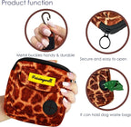 Dog Treat Pouch for Pet Walking and Training with Clicker Poop Bags and Double Bag Design Small Fanny Zipper Pack Holder for Puppy Snack Dispenser Kit for Leash and Outdoor Use Deer Hide Skin