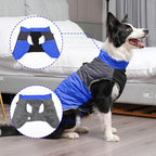 Warm Fleece Dog Coats for Large Dogs,D-Rings Waterproof Puppy Jacket for Cold Winter,Blue XXL