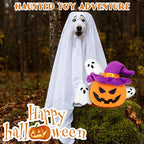 Halloween Dog Toys - Pumpkin & Ghosts Dog Halloween Toys, Squeaky Plush Dog Toy, Gifts for Small Medium Large Dogs, Hide and Seek Dog Toy