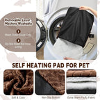 4 Pack Self Heating Cat Pad 16 x 20 Inch Self Warming Cat Bed Non Slip Warm Dog Pad Mat Washable Pet Kennel Crate Bed Mat for Indoor Outdoor Pets(Dark Coffee,16 x 20 Inch)