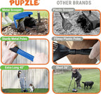 Pupzle Dog Pooper Scooper with Bag Attachment, 40" Long Handle Pooper Scooper for Large Dogs, Dog Poop Scoop for Yard, Large Capacity Swivel Bin and Rake, Lavender Scented Bags (Blue)
