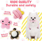 XIUGOAL Pink Puppy Toys for Boredom - 23 Pack Puppy Chew Toys for Teething, Enrichment Dog Toys for Small Dogs with Squeaky Dog Chew Toys, Treat Ball and Ropes