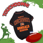NFL Cincinnati Bengals Dog T-shirt Small. - Licensed Shirt for Pets Team Colored with Team Logos- Premium Stretchable Materials for the comfort of your Dog & Cat