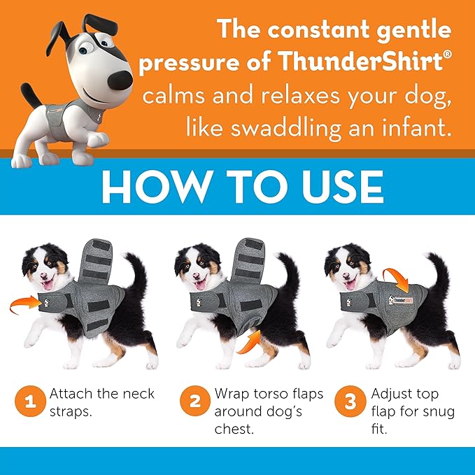 ThunderShirt for Dogs, XX Large, Blue Polo - Dog Anxiety Relief Calming Vest