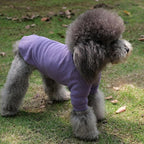 Lovelonglong Ribbed Dog T-Shirt Cotton Knitted Dog Sweaters for All Season Pet T-Shirts for Large Medium Small Dogs Purple 3XL