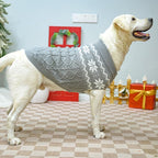 Warm Winter Pink Dog Sweater - Cold Weather Pet Clothes for Small Medium Large Dogs Indoor Outdoor, Soft Classic Knit Puppy Apparel Coat, Grey, XL