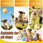 Size 3 Interactive Dog Football with Strap,Orange & Yellow, Eye-Catching Paw and Bones Design, Ideal Outdoor Training Pet Toy, Perfect Choice for Medium & Large Dogs' Playtime