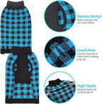 PUPTECK Dog Sweaters for Large Medium Small Dogs - Fall Classic Plaid Style Puppy Holiday Winter Coat Clothes Warm