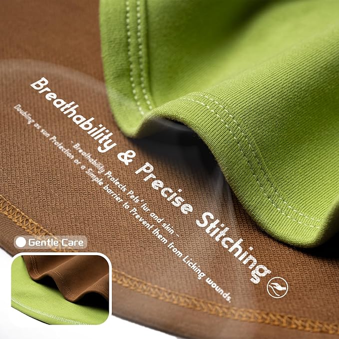 Koneseve Dog Shirts 2 Pack Soft Tee Comfortable Pet Clothes for Small Pets Brown & Avocado Green L